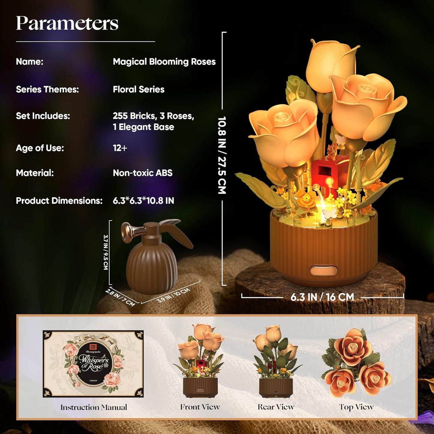 Interactive Blooming Rose Table Lamp