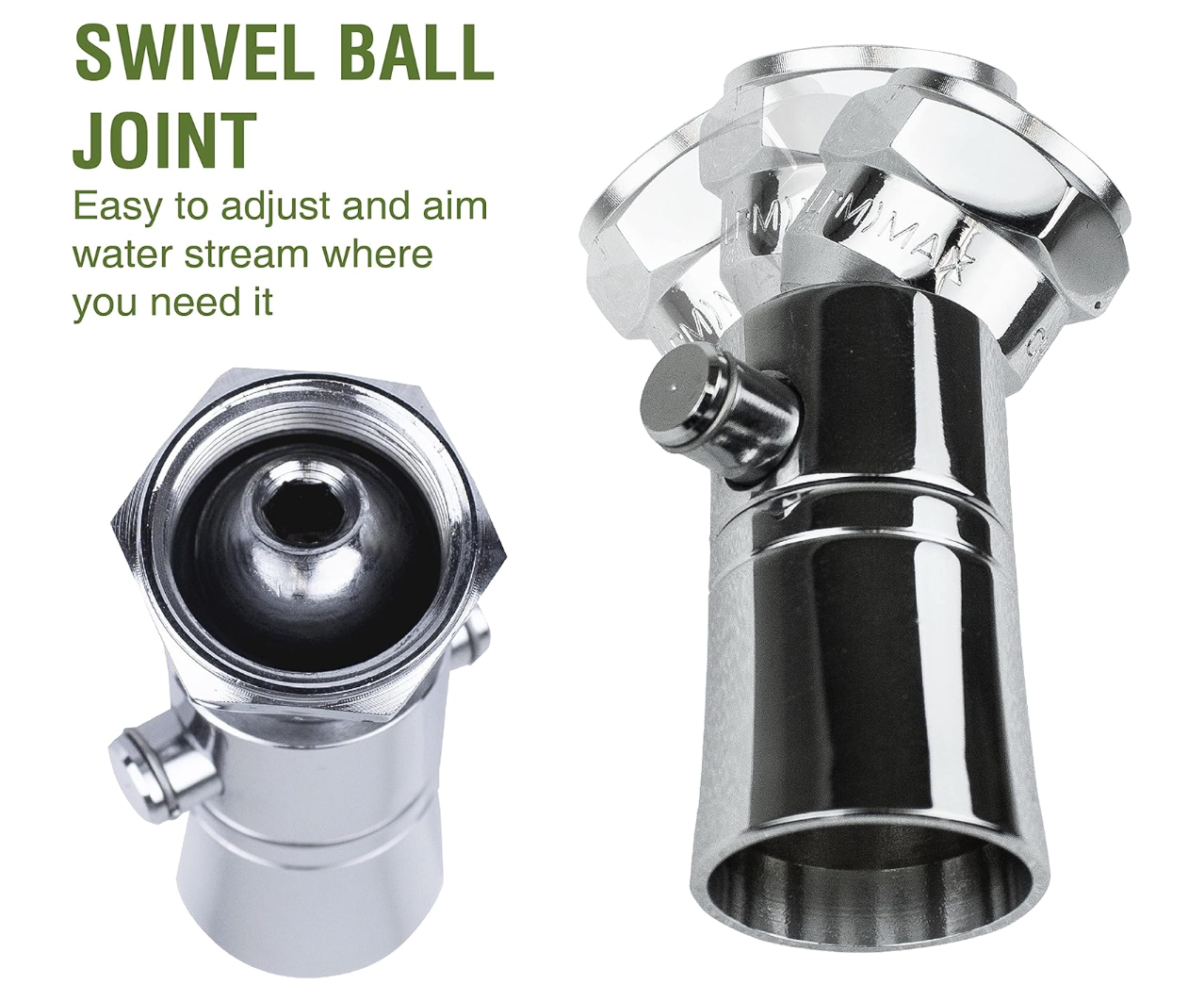 Water Saving Showerhead With Push Button Flow Control