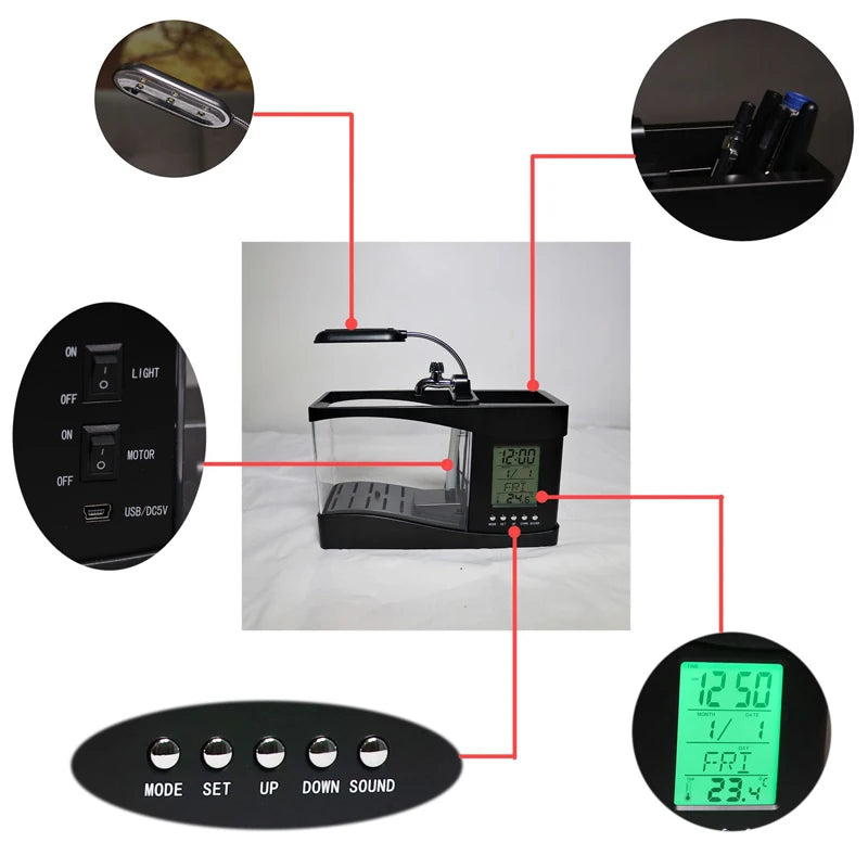 Mini Desktop Fish Tank Aquarium