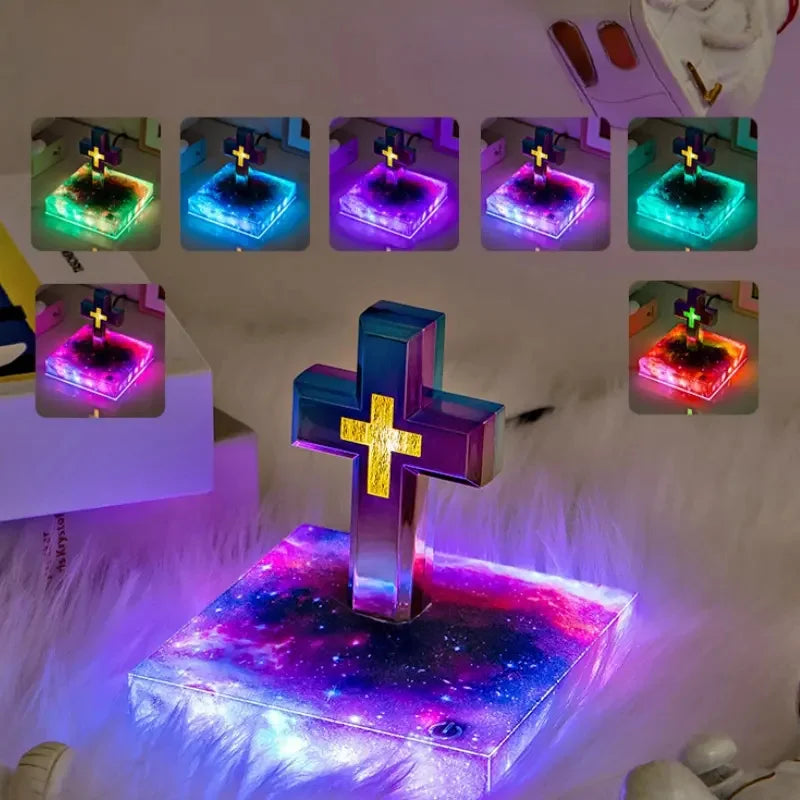 Magnetic Levitation Cross Book Lamp