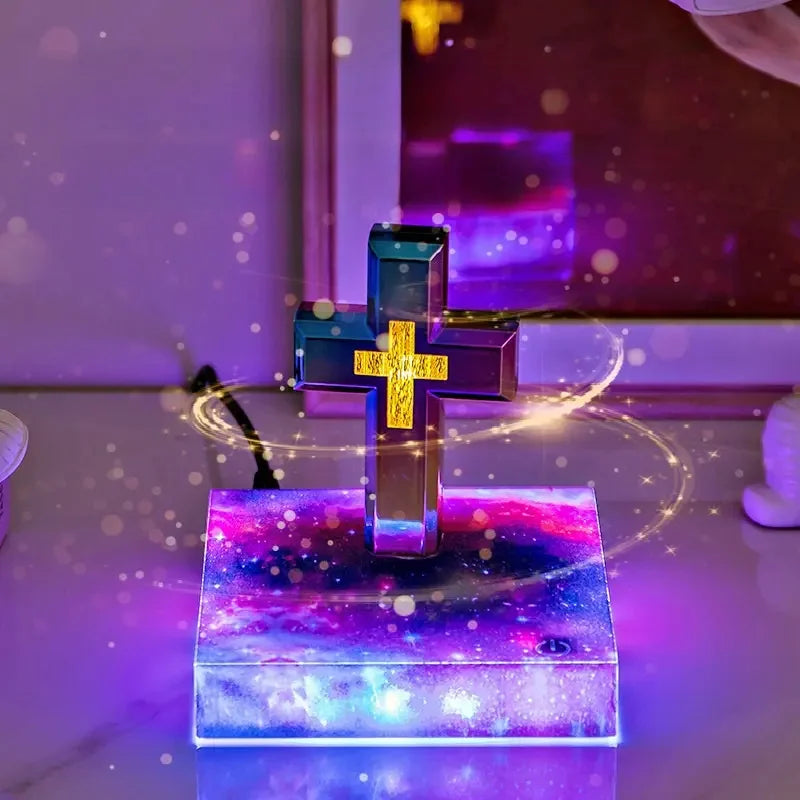 Magnetic Levitation Cross Book Lamp