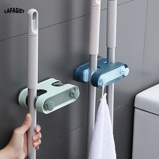 Wall Mounted Adhesive Bathroom Mop Hook