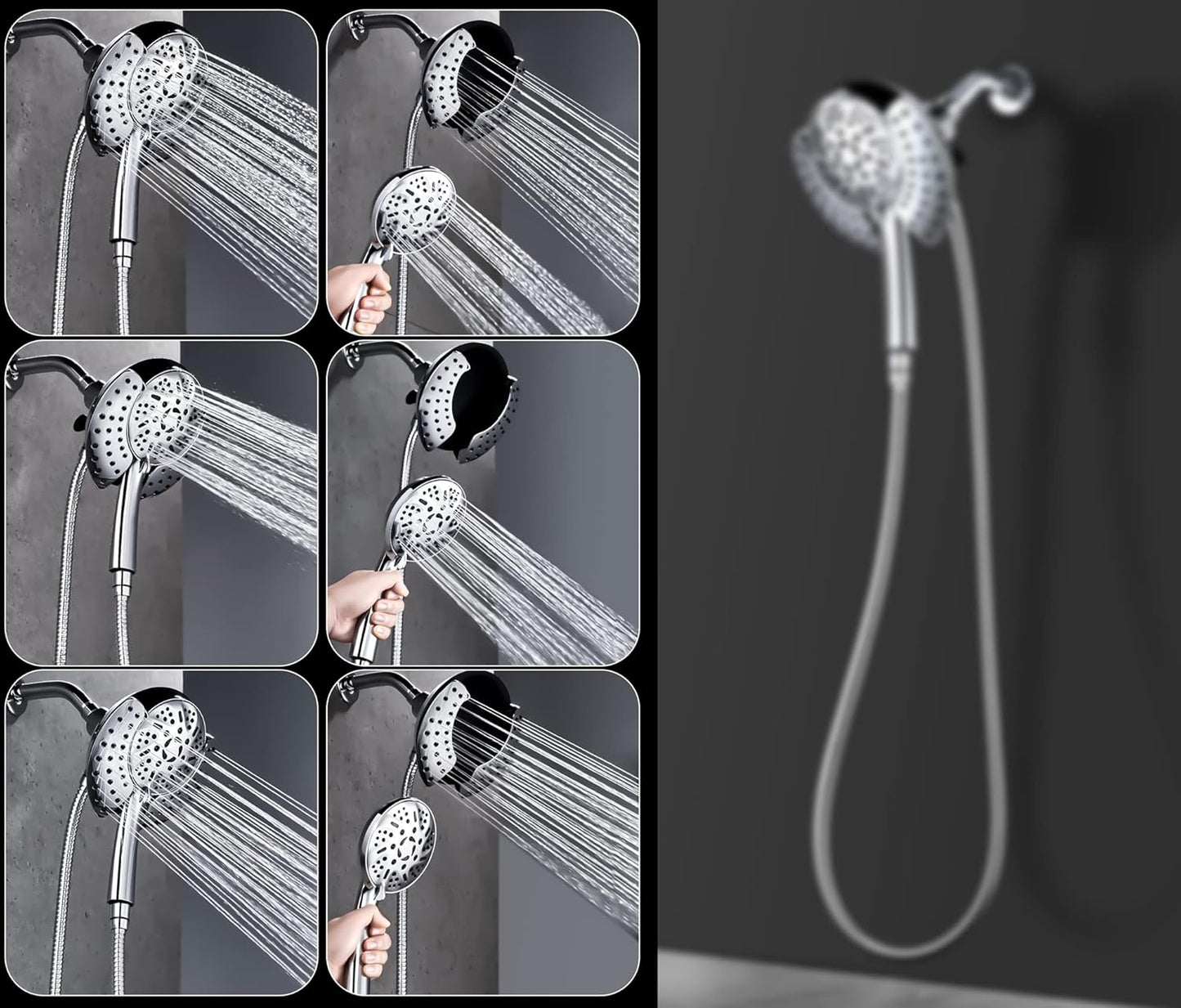2 In 1 Magnetic & Rotatable Shower Head