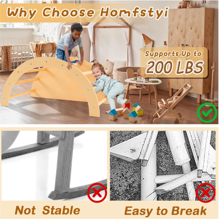 Montessori Solid Wood Arch Table