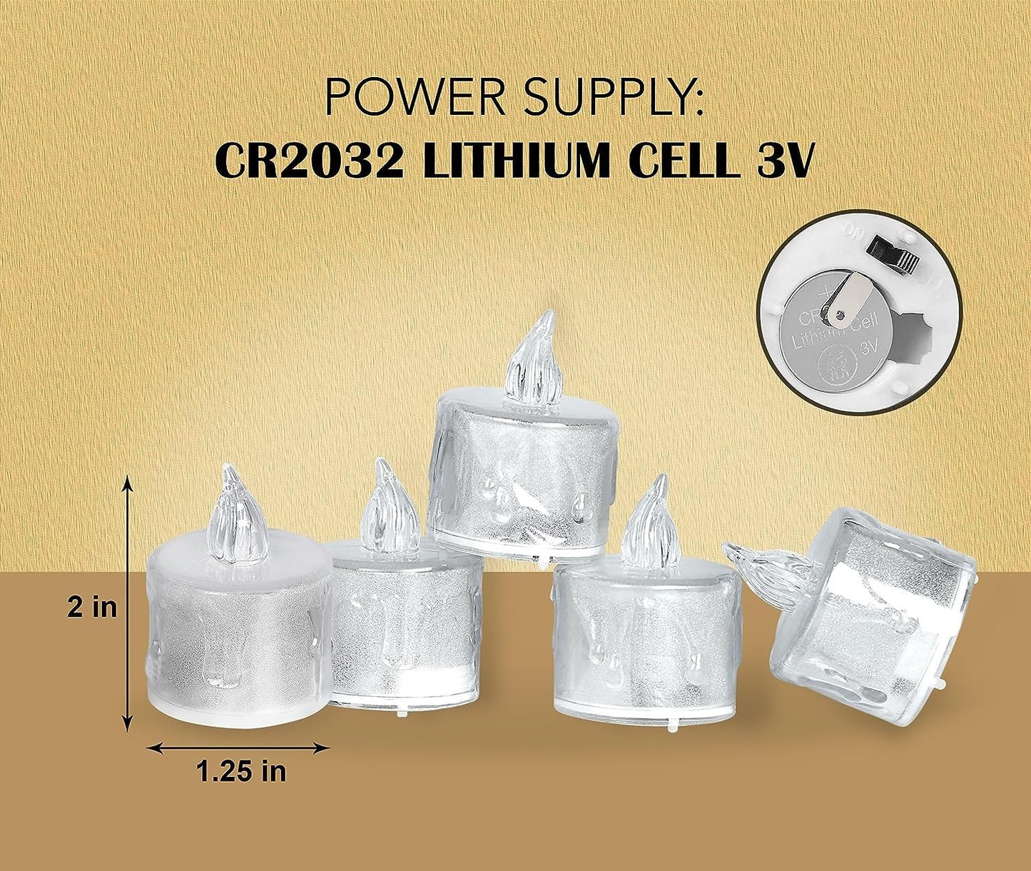 Transparent LED Flameless Candle (Pack of 6)