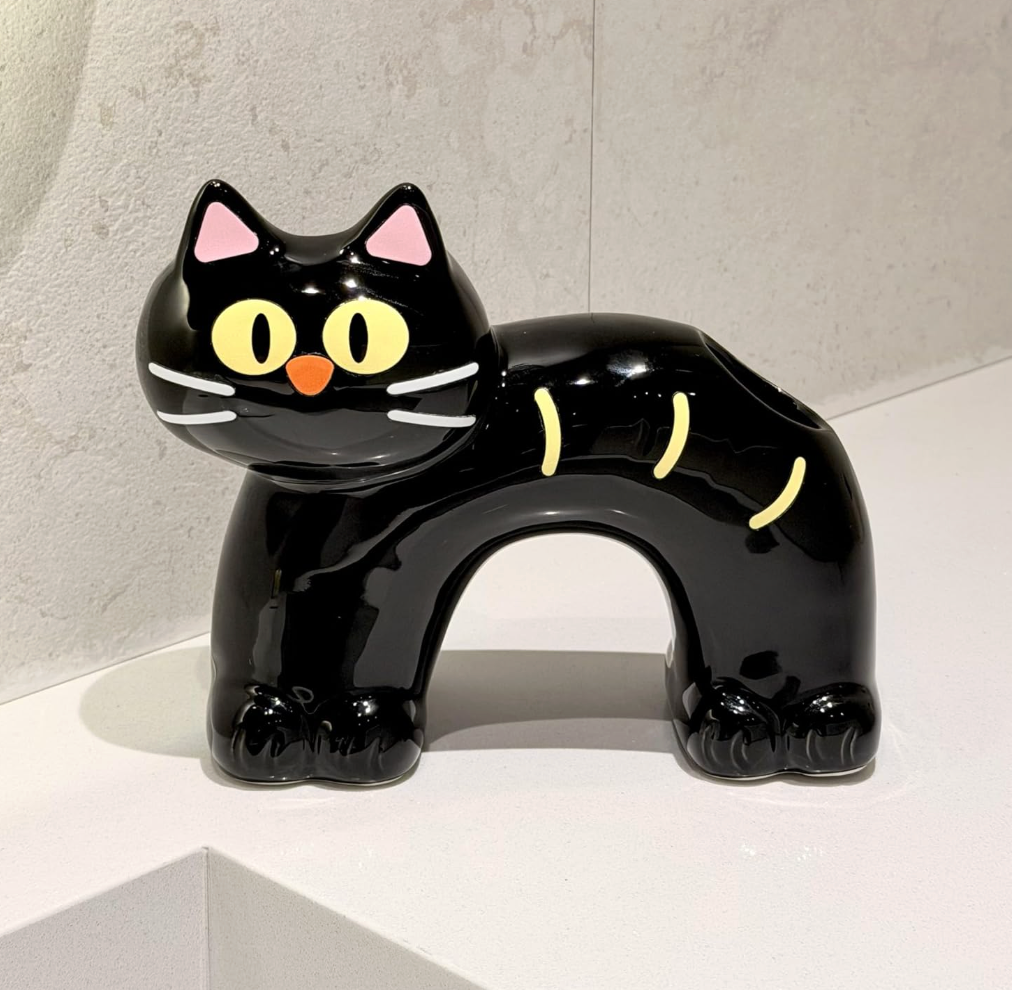Ceramic Cat Shaped Tooth Brush Holder