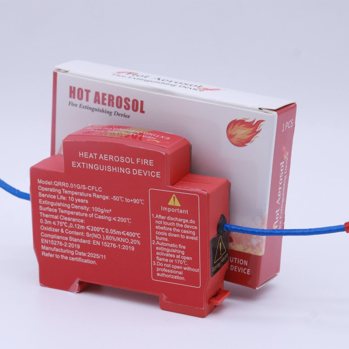 Heat Aerosol Fire Extinguishing Device for Electricity Meter