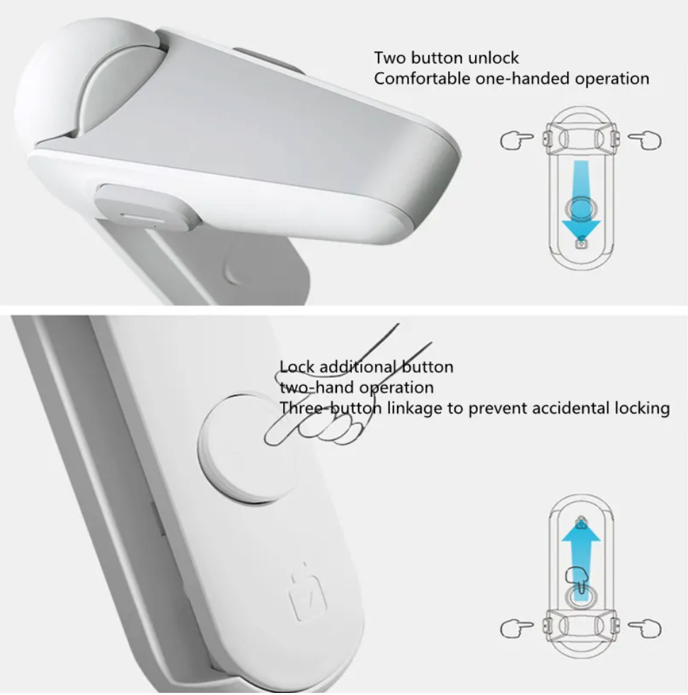 Safety Door Handle Lever Lock (Pack of 2)