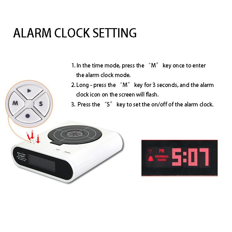 Laser Alarm Clock With Shooting Gun