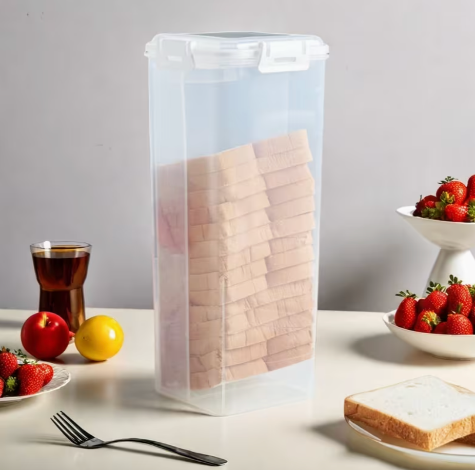 Bread Storage Container with Sliding Tray