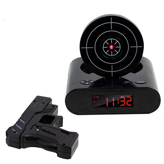 Laser Alarm Clock With Shooting Gun