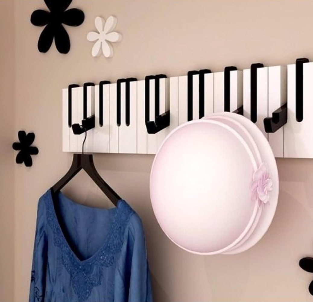 Wall-Mounted Punch Free Piano Storage Holder