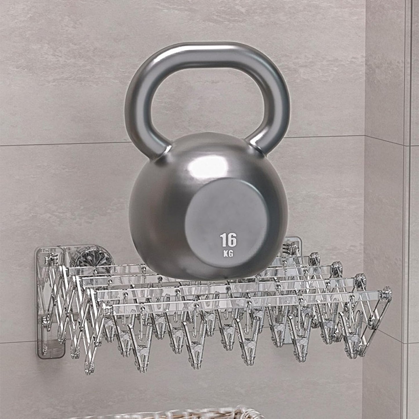 Wall Mounted Foldable Suction Cup Organiser