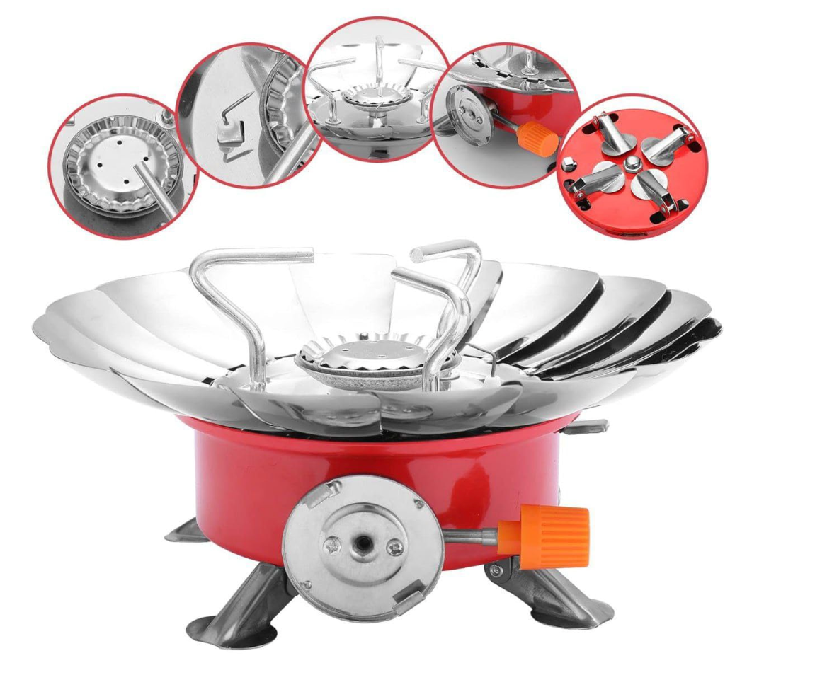 Portable Mini Windproof Lotus Shaped Outdoor Gas Stove