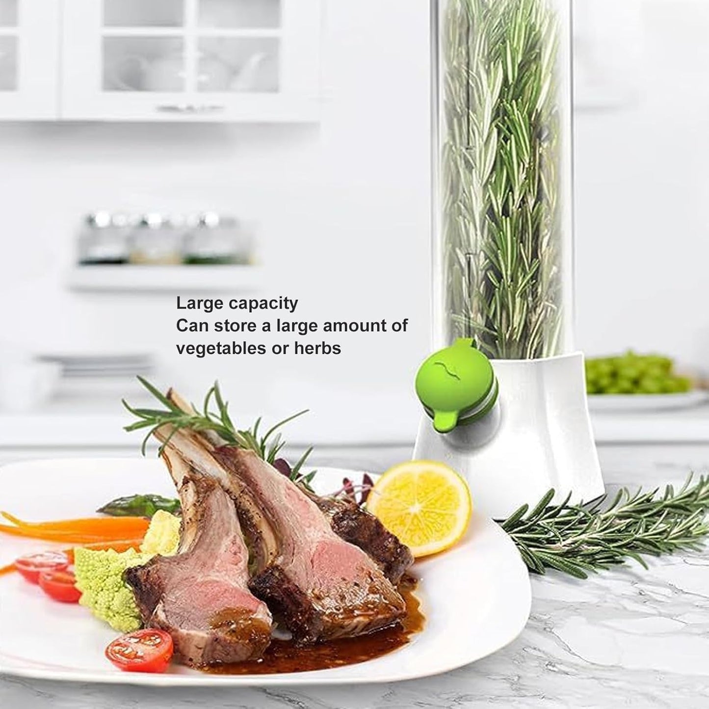 Airtight Transparent Herb Storage Box With Water Reservoir