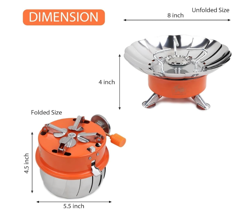 Portable Mini Windproof Lotus Shaped Outdoor Gas Stove