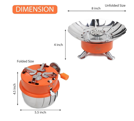 Portable Mini Windproof Lotus Shaped Outdoor Gas Stove
