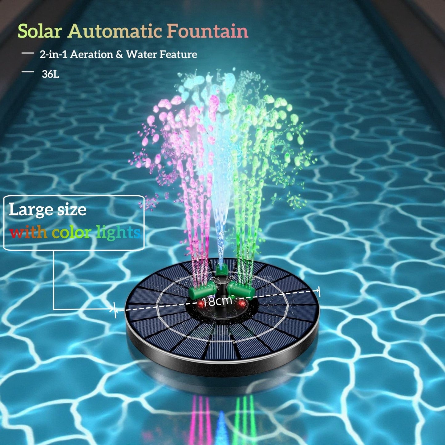 Mini Solar Water Fountain Pump With LED