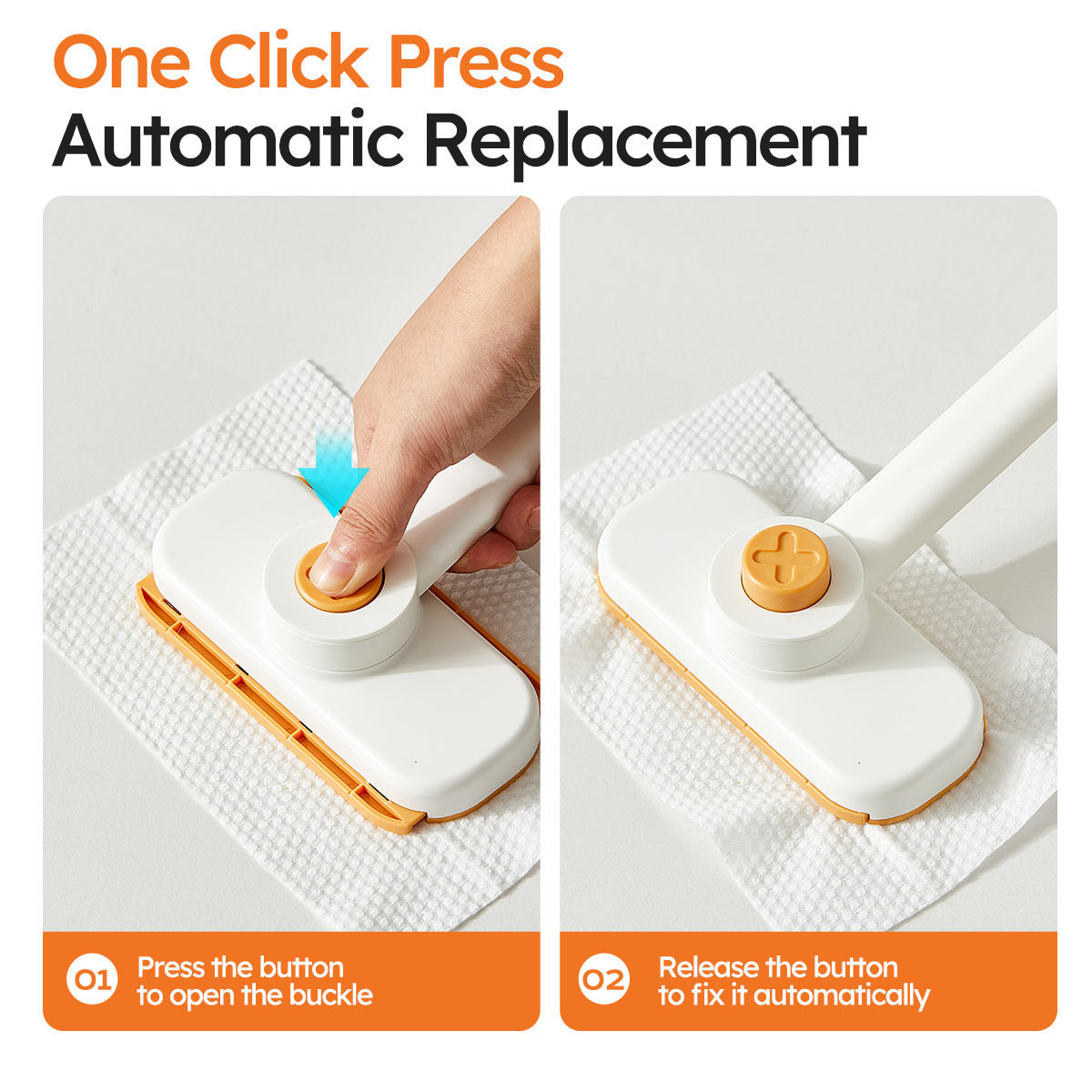 Mini Rotating Kitchen Mop With Replaceable Cloth