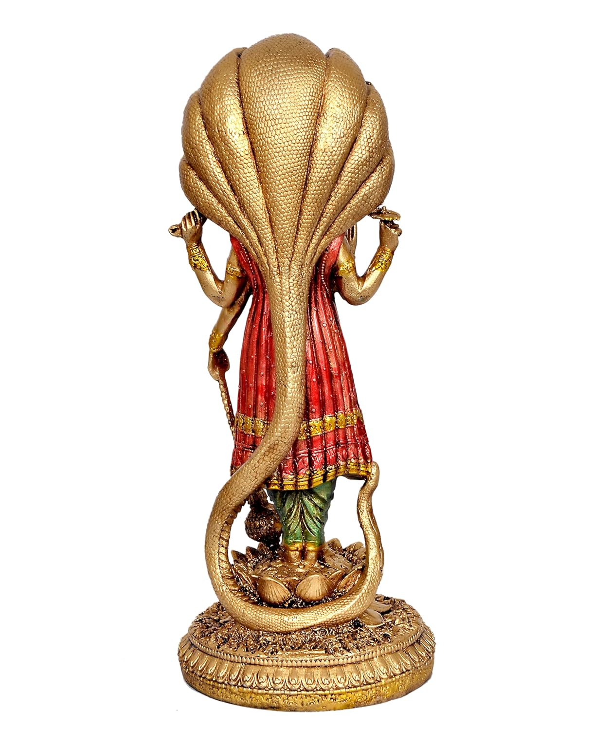 Lord Vishnu Standing Idol  Antique Finish - 12 Inch