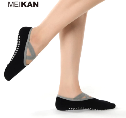 Unisex Non Slip Grip Socks with Cushion for Yoga