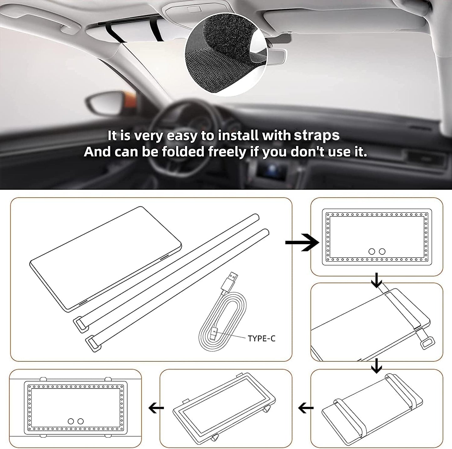 Sun Visor Makeup Mirror
