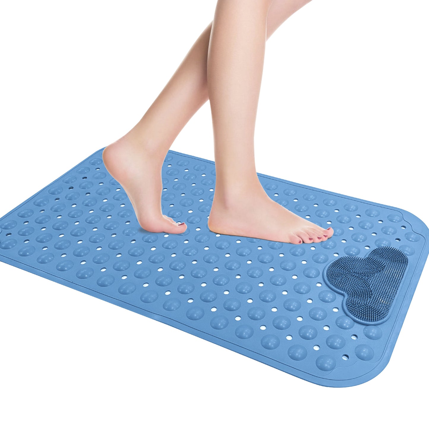 Anti Skid Bath Mat with Foot Scrubber