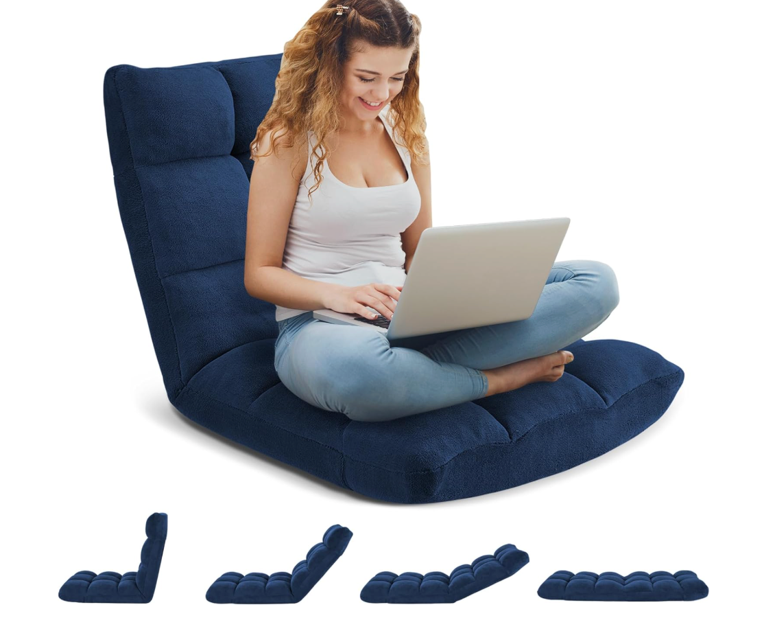 Adjustable 14-Position Folding Floor Sofa Chair