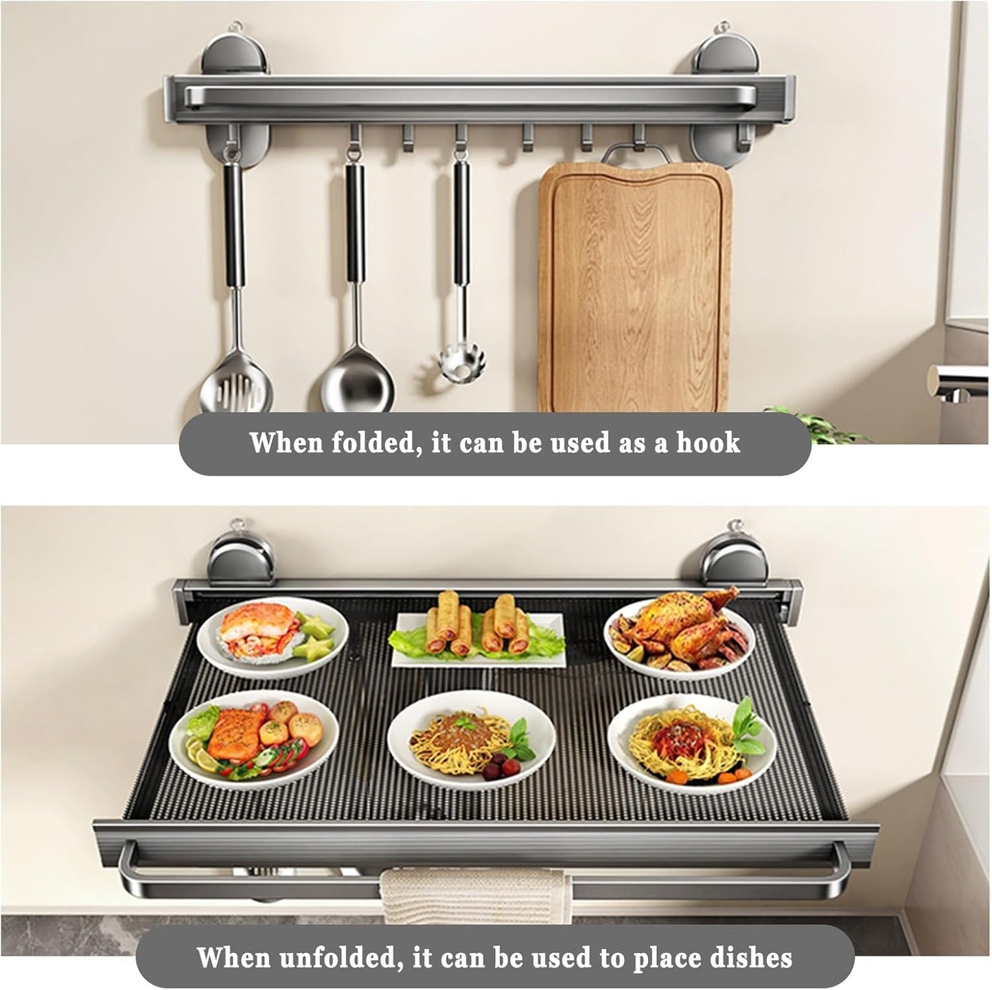 Wall Mounted Collapsible Organiser with Suction Cup