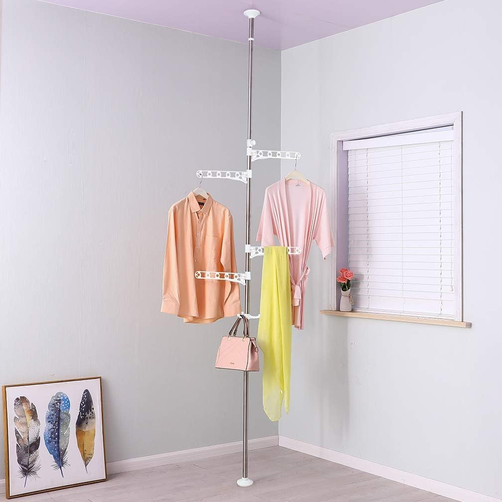 3 Tier Triple Wing Telescopic Adjustable Clothes Drying Rack