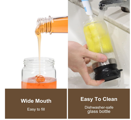 Honey Dispenser Jar With Handle (300 ML)