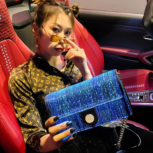 Glow-in-the-Dark Fiber Optic LED Handbag