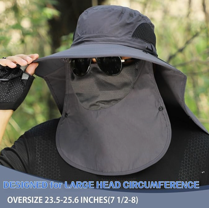 Outdoor Sun Hat Bucket Hat With Neck Flap