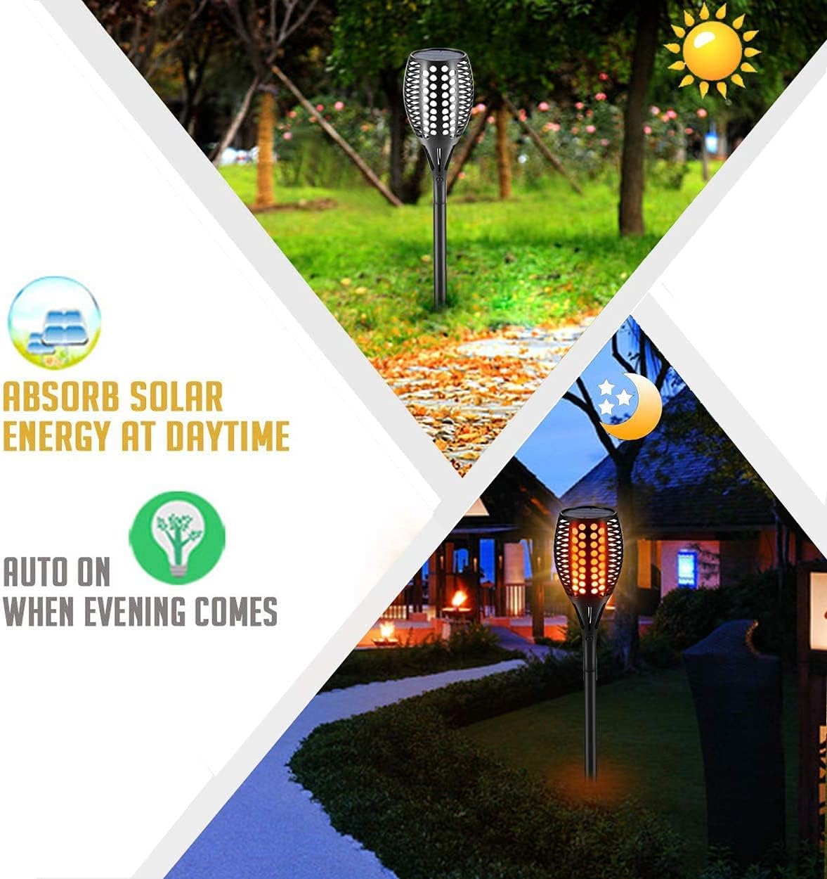 Outdoor Solar Flickering Flame Torch Light