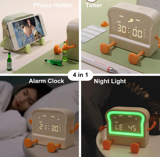 Toaster Cartoon Alarm Clock