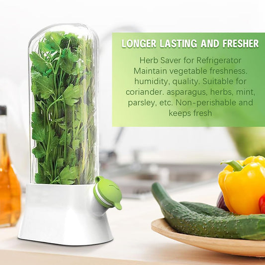 Airtight Transparent Herb Storage Box With Water Reservoir