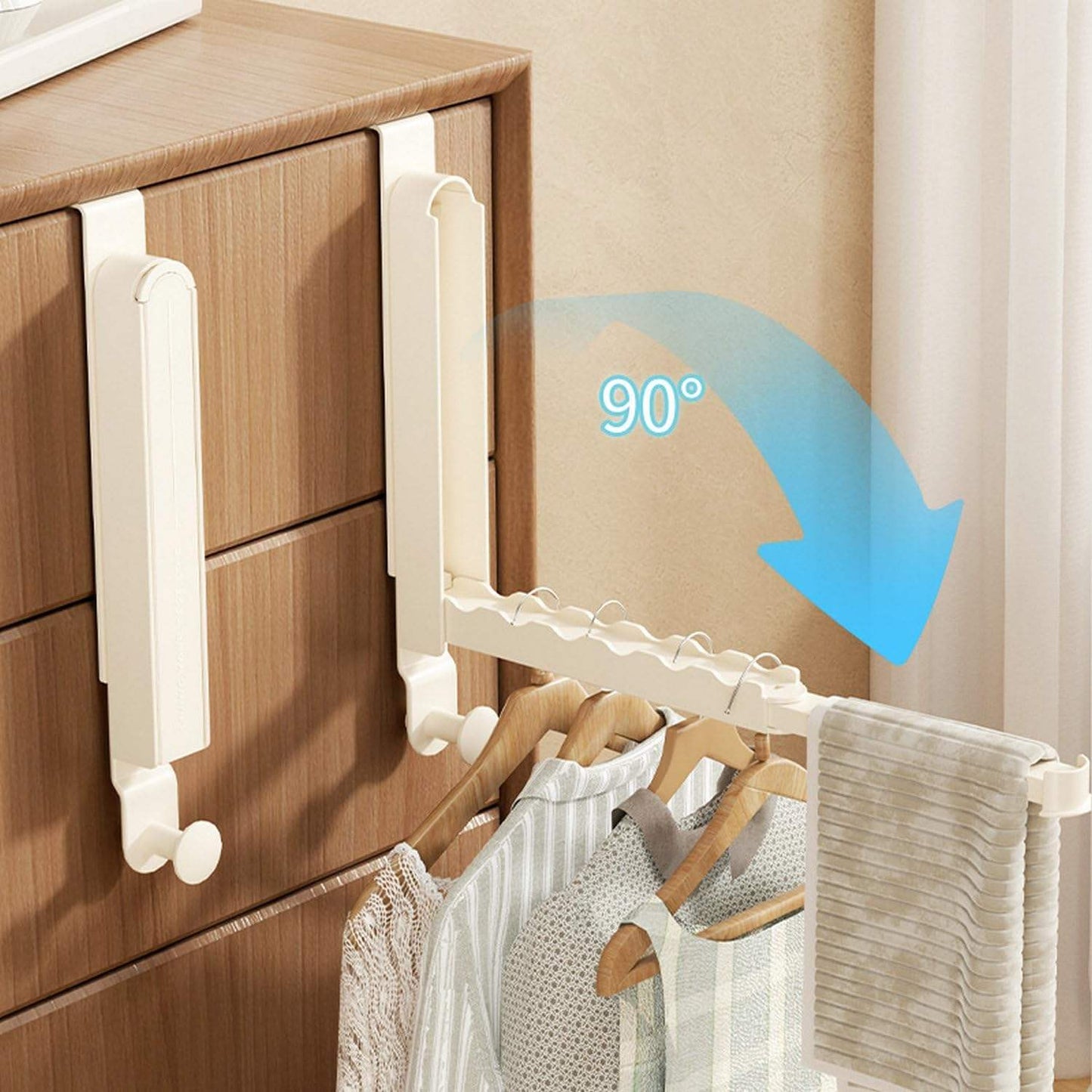 No-Drill Metal Door Cloth Hanger
