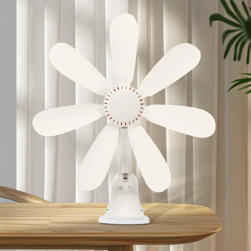 Portable Clip-On Flower Shape Desk Fan