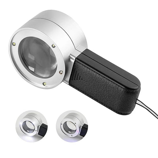 Portable LED Lighted Magnifier for Reading & Inspection