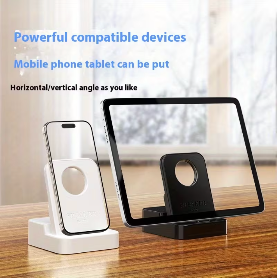 Portable Wireless Induction Speaker With Phone Stand