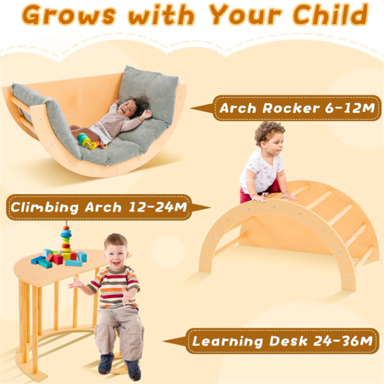 Montessori Solid Wood Arch Table
