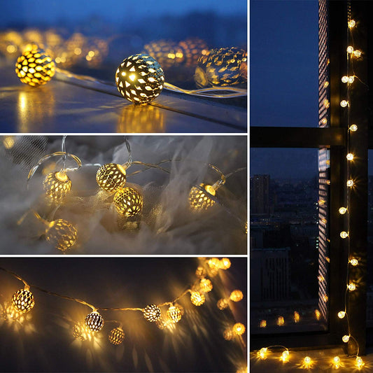 Moroccan Ball Multicolor LED Lights
