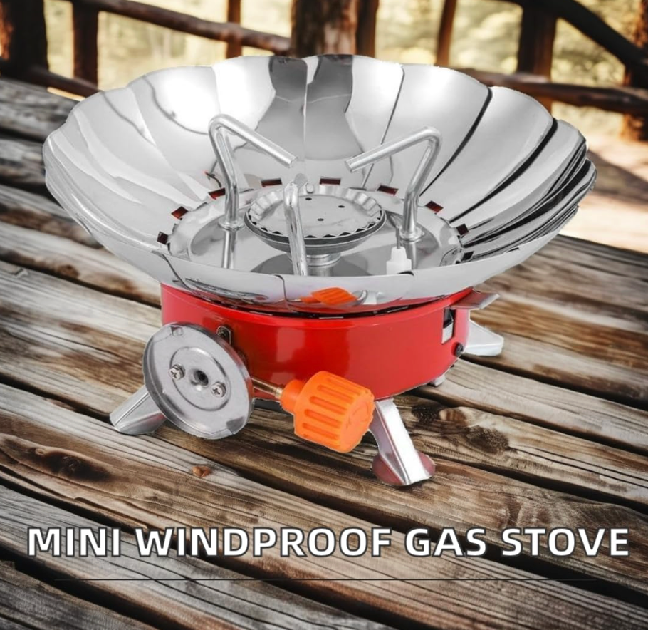 Portable Mini Windproof Lotus Shaped Outdoor Gas Stove