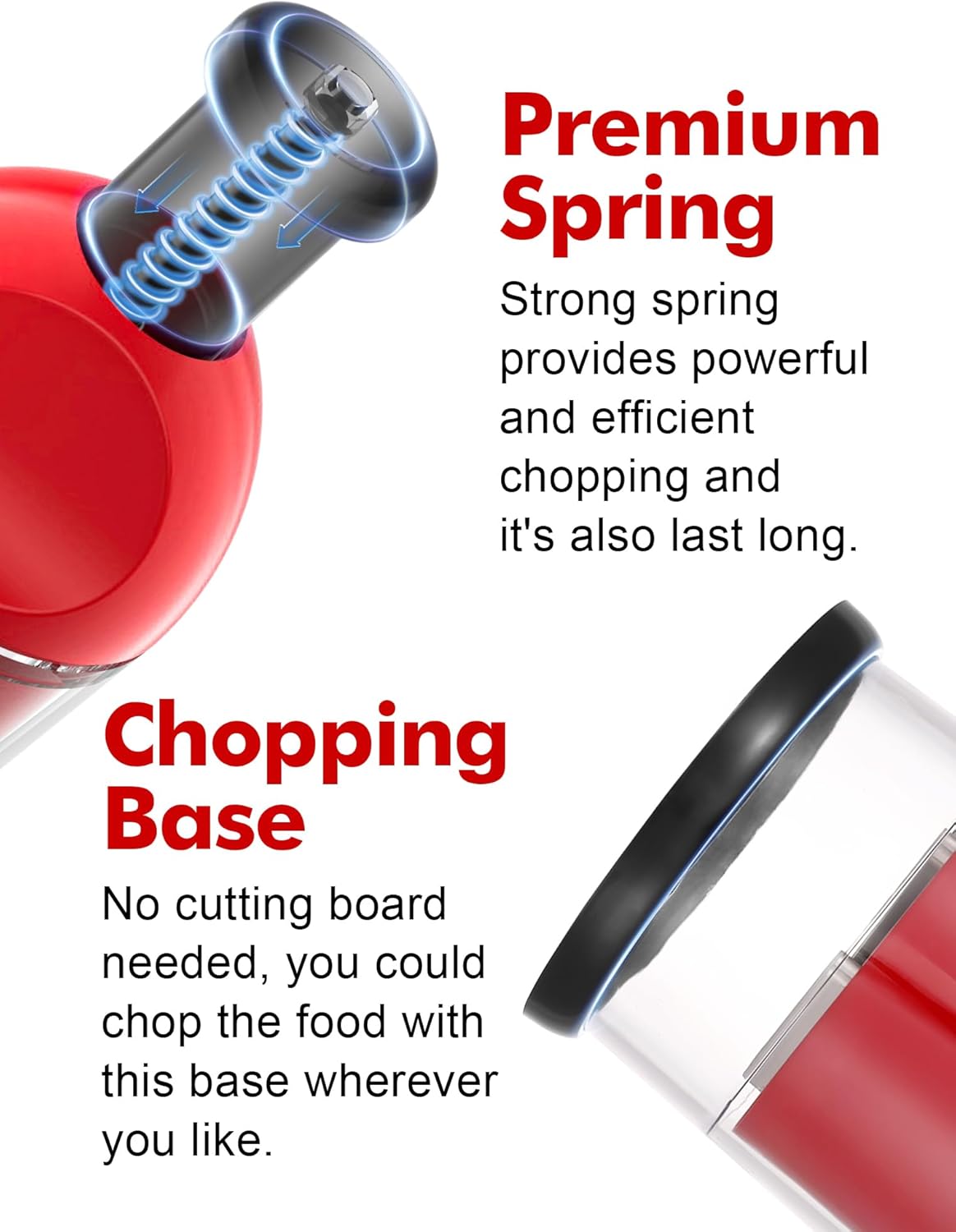 Vegetable Hand Press Chopper With Container