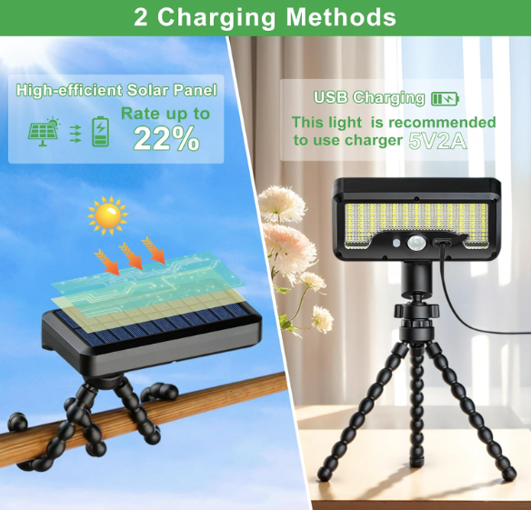 Tripod Octopus Solar Outdoor Light