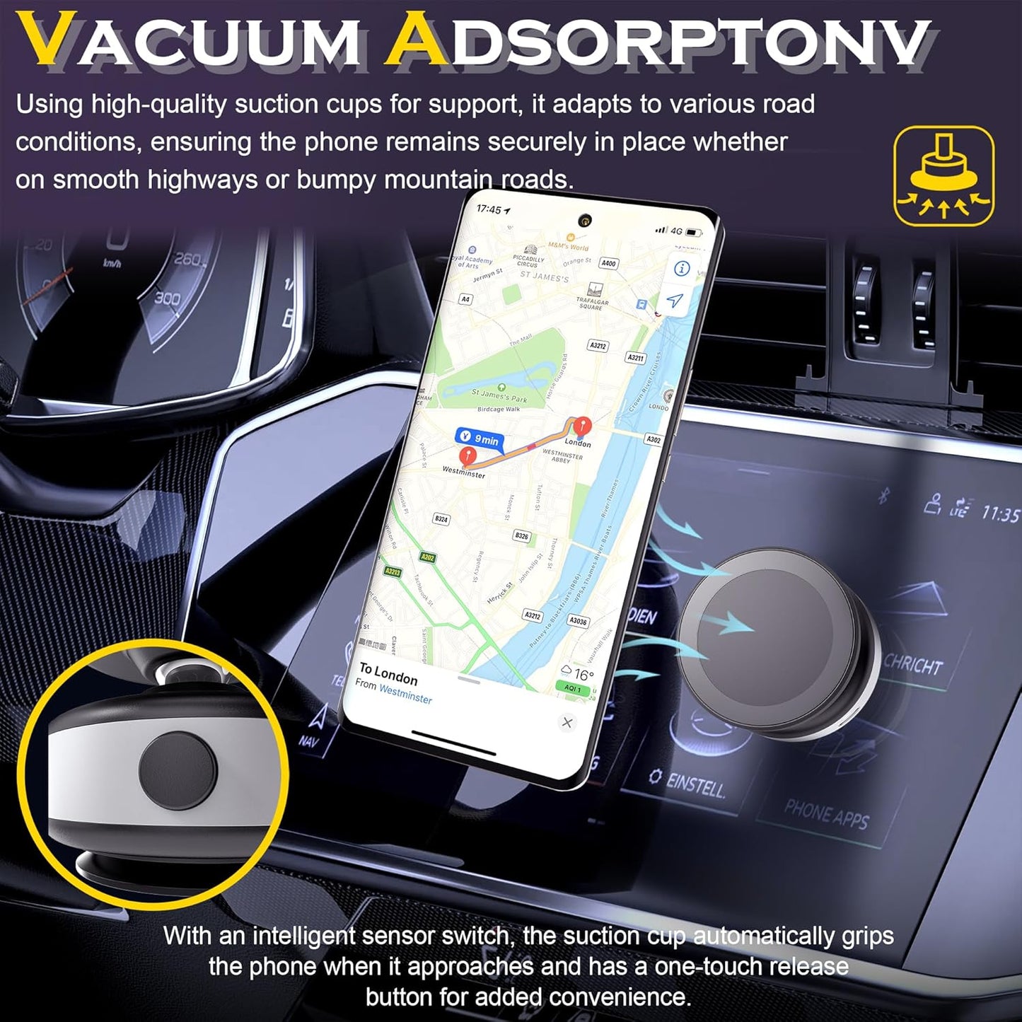 360° Rotation Magnetic Phone Holder (Gen - 2)