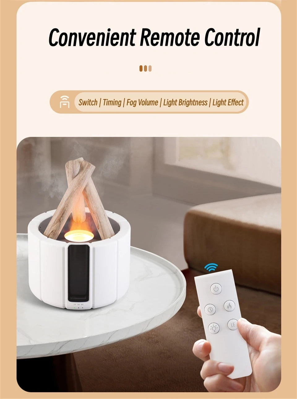 3D Bonfire Flame Diffuser