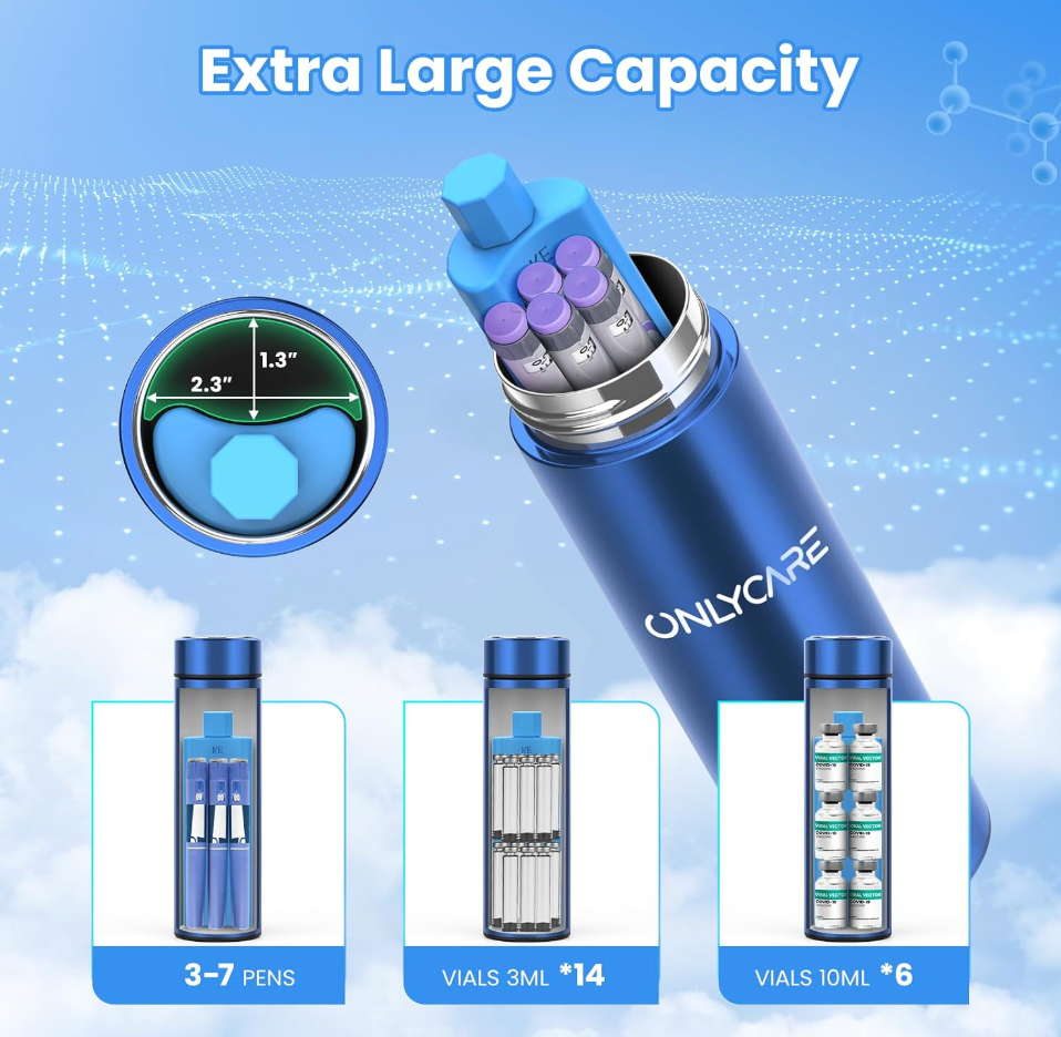 Portable Insulin Vial Travel Cooling Waterproof Storage