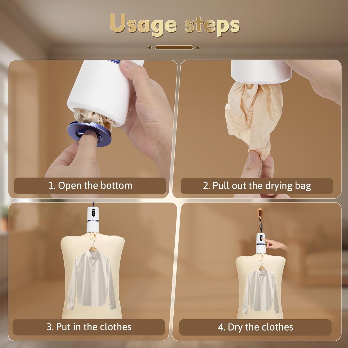 360° Portable Electric Clothes Dryer