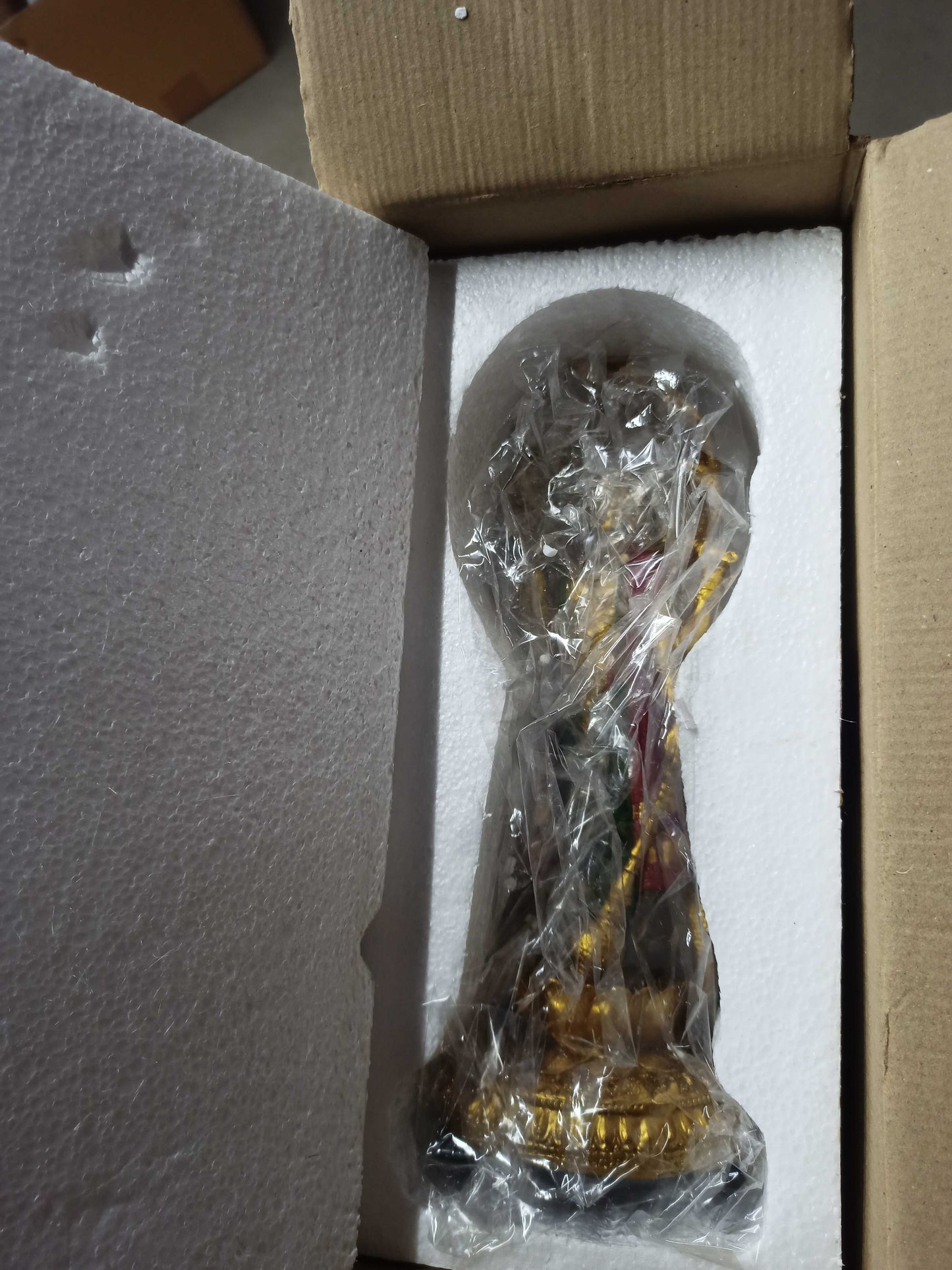 Lord Vishnu Standing Idol  Antique Finish - 12 Inch